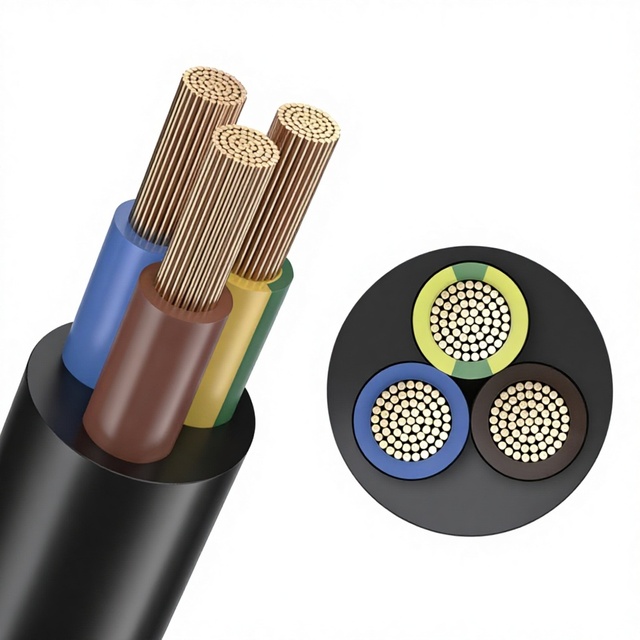 EU H07RN-F Cable 5G6 5X6 5X4 Mm2 4X1.5mm2 4X120mm 3X2.5mm 3G1.5mm2 3X1.5 Flexible Rubber Power Cable