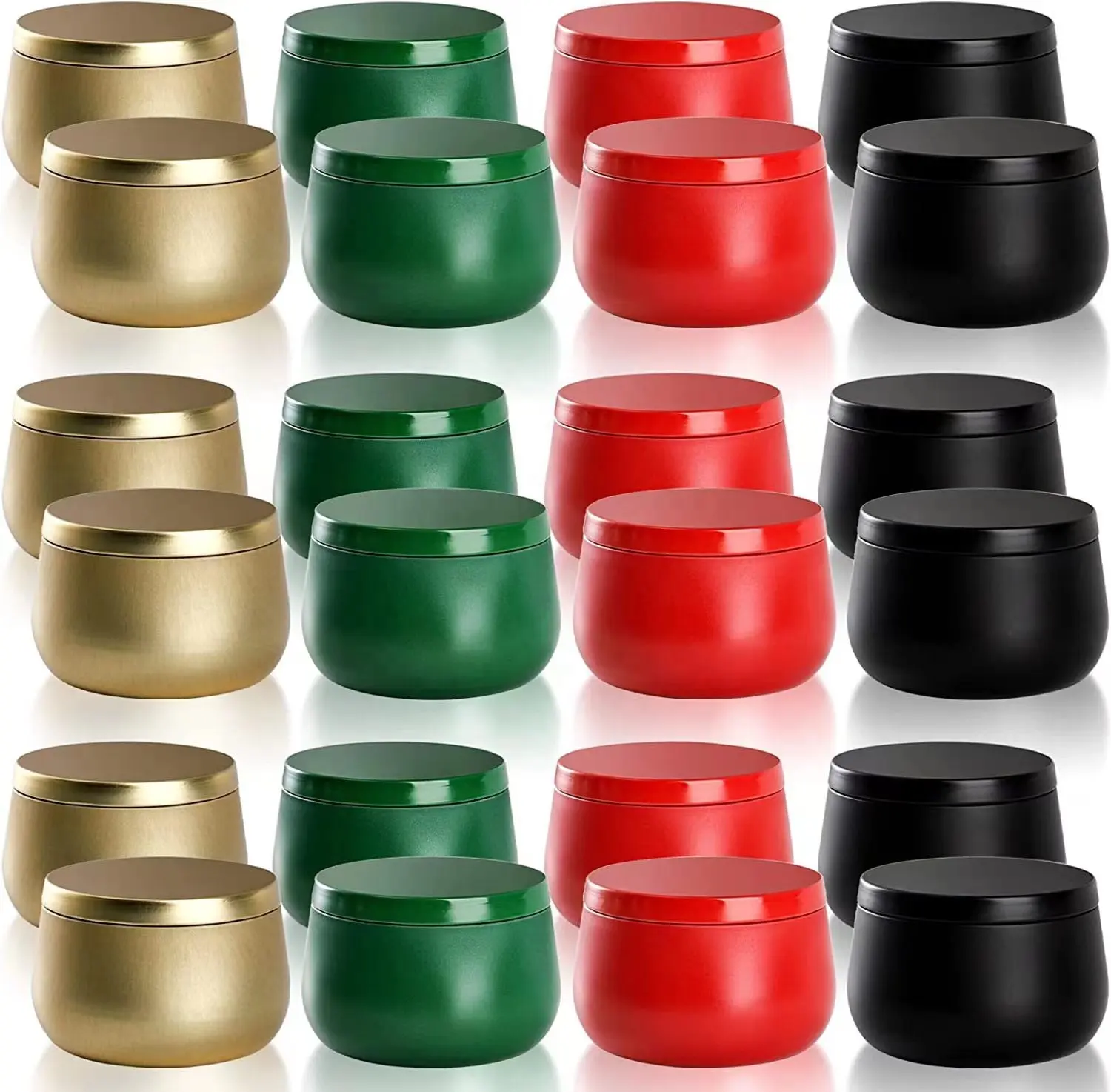 Hoge Kwaliteit Luxe Aangepaste Ronde 8Oz Groene Lege Metalen Kaars Potten Container Tins Blikjes Kruid Opslag Jar