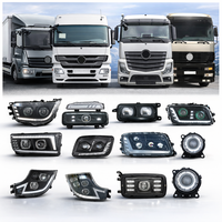 HuaFuXing Nuevo Faro Antiniebla LED con Ensamblaje DRL para Camión Mercedes Actros MP4 MP5 OE 9608200556 9608200456 E-MARK Actualizado