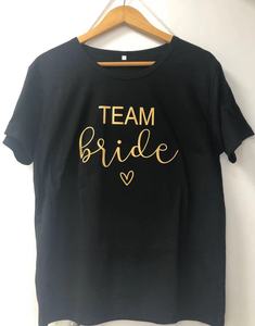 Camiseta de Novia 100% Algodón, Camiseta de Manga Corta para Mujer, Ropa de Talla Grande, Camiseta Informal con Letras de Equipo de Novia, Camiseta Unisex de Algodón - Product Image 6