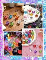 Porte-clés Boule Disco Rétro Colorée à Marque Privée, Anneau de Clé Miroir, Conception Personnalisée, Fournitures de Fête, Fabrication ODM