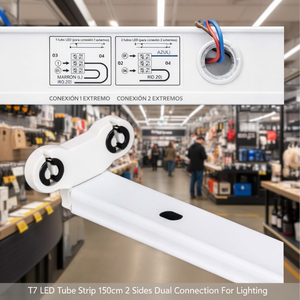 Striscia LED T8 150cm con doppia connessione su entrambi i lati per illuminazione - Product Image 3