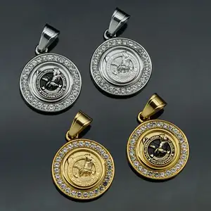 Philippine Eagle Pendant 316l Aço Inoxidável Personalizado 18K Banhado A Ouro Homens Colar