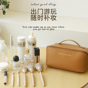 Multi Functional Cosmetic <b>Bag</b> Thickened Pu Travel Makeup Storage Case For Women - Product Image 2