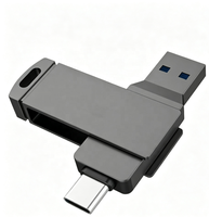 Flash Drive USB 3.0 Kecepatan Tinggi 64GB 128GB 256GB Tipe C Antarmuka Ganda USB Stick Kemasan Blister Logo Kustom Hadiah Promosi