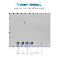17 pouces intégré CNC argent entièrement étanche capacitif écran tactile PC industriel tout en un ordinateur