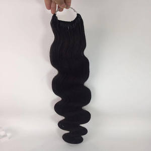 Emeda 100% trecce vergini brasiliane Double Drawn korea pre bonded hair extension con filo di <span class=keywords><strong>cotone</strong></span> double twin tips Hair extensi - Product Image 2