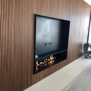 Custom 1000mm moderno Smart Black Bio alcol etanolo camino eco-friendly inserti Hotel interni in acciaio rivestimento in ceramica Hotel - Product Image 3