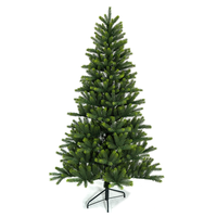 Weihnachts dekoration PE PVC Mixed Pre Lit Weihnachten beflockte Weihnachts bäume mit LED-Lichtern
