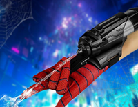 Lanceur de pistolet à eau en plastique Spider pour l'été, jouet de tir d'extérieur, gants lanceurs de super-héros, bracelet de poignet, bouteille d'eau USB