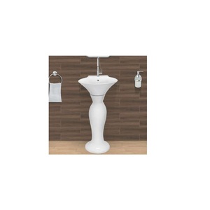 Fourniture directe d'usine Lavage à la main sur pied Lavabo en céramique sur pied Lavabo sur pied Vêtements sanitaires pour la vente à l'exportation - Product Image 1