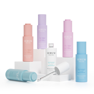 Tùy Chỉnh Matte Phẳng Vai Huyết Thanh Mỹ Phẩm Chai 30 50 Ml Đẩy Hàng Đầu Mờ Thủy Tinh Rỗng Chai Nhỏ Giọt Với Hộp - Product Image 3