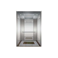 Modèle 3D de cabine d'ascenseur de luxe moderne en acier inoxydable durable avec gravure miroir - Décoration personnalisable pour ascenseurs d'hôtels et d'appartements