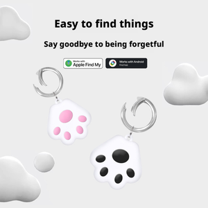 Mini traceur GPS intelligent en forme de patte, compatible iOS, collier pour chats et chiens, traceur de localisation des animaux de compagnie - Product Image 2