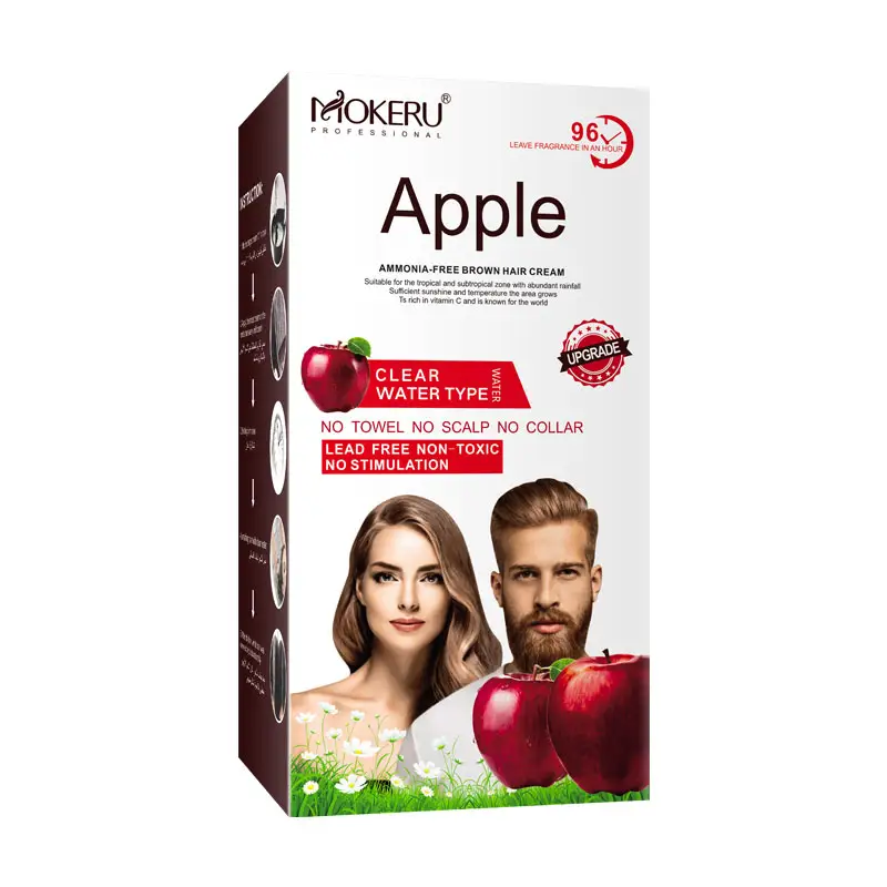 MOKERU roter Apfel Haarfarbshampoo chinesische Marke Bestandteil Sicherheit 1:1 Mischen schnell zu farbigem Haarshampoo
