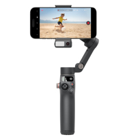 Osmo Mobile 7P Professionnel, Trépied Perche à Selfie Télescopique en Alliage d'Aluminium Pliable avec Suivi Facial et Lumière LED, Portable et Pratique
