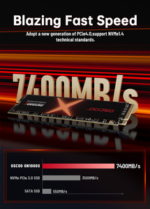 สำหรับความเร็วที่เหนือกว่า PCIE Gen4.0*4 ระบบปฏิบัติการที่เร็วขึ้นในการบูต 7400MB/s  SSD ภายในขนาด 512GB/1TB/2TB/4TB รับประกัน 3 ปี สำหรับเดสก์ท็อปและแล็ปท็อป - Product Image 6