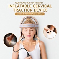 Appareil de traction cervicale OEM à pompe à air, nouveau design, respirant, respectueux de la peau, avec thérapie thermique électrique et masseur cervical