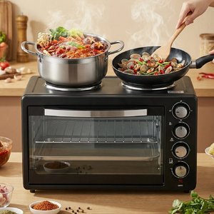 <span class=keywords><strong>Horno</strong></span> <span class=keywords><strong>Tostador</strong></span> Eléctrico de Gran Capacidad de 48L con 2 Placas Calefactoras, <span class=keywords><strong>Horno</strong></span> Multifuncional con Función de Calentamiento, Uso Doméstico y Comercial - Product Image 6