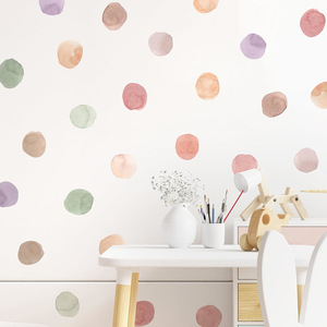Peel and Stick Watercolor <strong>Childrens</strong> Room Decor Wall <strong>Sticker</strong> Dots - Product Image 1