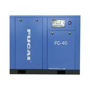 Kompresor udara elektrik, peralatan industri umum 40 Hp 30 Kw 10 Bar, penggerak langsung, sekrup putar, jenis kompresor udara
