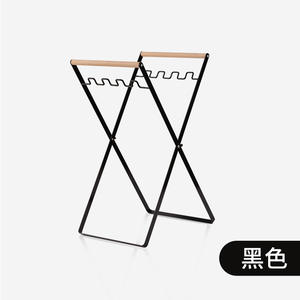 Contenedor de Basura Plegable para Exteriores, Soporte de Almacenamiento Rectangular de Metal, Tipo Vertical, Negro y Blanco, Tela No Tejida - Product Image 4