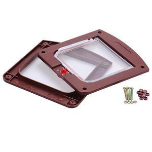 4 Forma de bloqueo con llave magnética para gato pequeño perro tapa de plástico Puerta de gato - Product Image 4