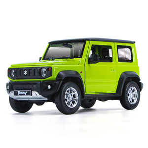 Modèle de voiture miniature <span class=keywords><strong>Suzuki</strong></span> <span class=keywords><strong>Jimny</strong></span> SUV en alliage moulé sous pression à l'échelle 1:18 avec fonction de recul, quatre portes ouvrables et piles bouton pour enfants - Product Image 1