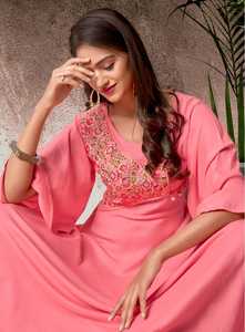 Conjunto de vestido de rayón indio para mujer al por mayor, elegantes vestidos de novia y de fiesta para mujer, elegante vestido de baile étnico, ropa de moda - Product Image 4