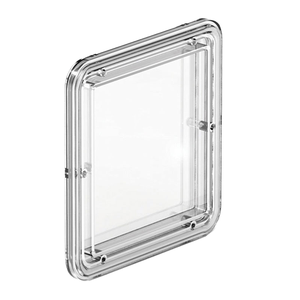 Caja de Distribución OEM 2215 Transparente de PC IP64 con Serigrafía 117x117mm - Product Image 1