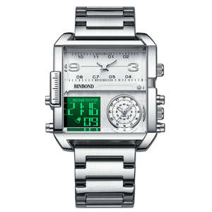 BINBOND 3332 Reloj de Hombre, Deportivo y Ejecutivo, Correa de Acero, Multifunción, Cronógrafo, Resistente al Agua, Luminoso, de Cuarzo - Product Image 4
