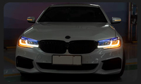 Faro LED G38 G30 para BMW 525Li 530Li 2018-2022, Estilo Láser, Reemplazo de Iluminación Delantera con Detalles Azules y DRL