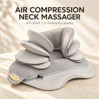 Oreiller de massage cervical chauffant pour les épaules, masseur de traction, soulagement des douleurs cervicales, oreiller de massage à air comprimé