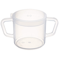 Tasse à bec pour adulte résistante aux éclaboussures Tasse en plastique légère à 2 poignées de 8oz avec 2 couvercles de style Passe au lave-vaisselle Conception moderne réutilisable