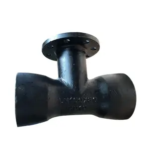 ISO2531 Ductile Iron Fittings Double Socket Level Invert Tee With Flange - High quality products