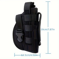 Holster tactique Molle Stealth à extraction rapide, dissimulé, pour la sécurité CS, le combat, la légitime défense, le tir, la chasse, l'entraînement