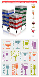 Dolly (sans poignée) de 9/16/20/25/36/49 Compartiment Restaurant Cuisine En Plastique Assiette Tasse De Stockage Lave-Vaisselle Verre Rack - Product Image 5