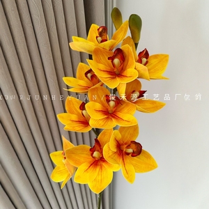 ดอกกล้วยไม้ไซมบิเดียมประดิษฐ์ 10 หัว สีชมพู ทอง มัทฉะ ส้ม พีช แดงกุหลาบ สำหรับตกแต่งงานแต่งงาน โรงแรม และบ้าน - Product Image 3