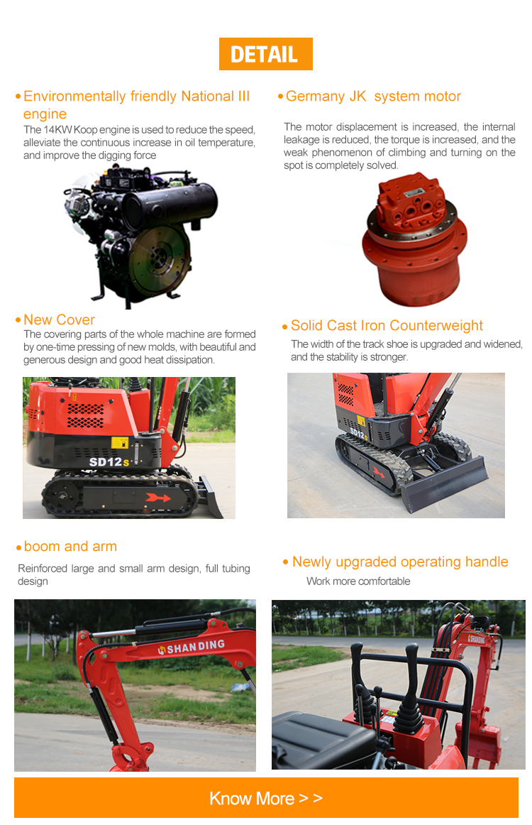 800KG/1T/1.2T/1.5T/1.7T hydraulic mini excavator mini digger loader bagger with competitive prices meet CE/EPA/EURO 5 emission
