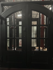 <span class=keywords><strong>Porte</strong></span> d'entrée en <span class=keywords><strong>fer</strong></span> <span class=keywords><strong>forgé</strong></span> avec verre pare-balles, style moderne français, prix d'usine - Product Image 2