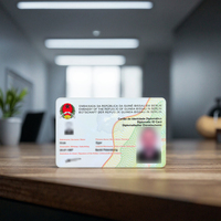 Kartu Nama Holografik PVC Berkualitas Tinggi yang Dapat Disesuaikan RFID NFC Komunikasi CR 80 Frekuensi 13.56MHz