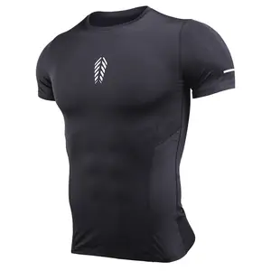 Sports Tops Compression Fitness Wear Gym T-shirt Custom Logo Short Sleeve Quick Dry Fit Mens Men Fitness & Yoga Wear for Adults