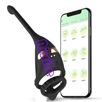 Anneau vibrant double avec télécommande APP, anneau de blocage de sperme à double stimulation, jouets sexuels anaux pour couples, masturbateur, machine sexuelle, godemiché vibrant