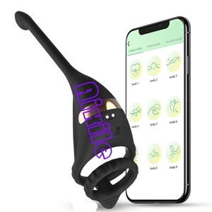 Anneau vibrant double avec télécommande APP, anneau de blocage de sperme à double stimulation, jouets sexuels anaux pour couples, masturbateur, machine sexuelle, godemiché vibrant - Product Image 3