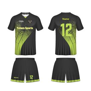 بدلة كرة قدم مخصصة ذاتية الصنع بأكمام قصيرة للرجال والنساء والبالغين وطلاب الجامعات، زي تدريب وتنافس للفريق من البوليستر - Product Image 5