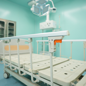 Ручная Больничная койка с регулировкой кривошипа для спальных и ножных секций сверхпрочная стальная рама Lekang LK-B1 - Product Image 4