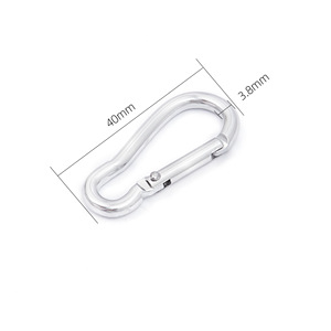 Carabiner Curved Aluminum Keychain 40mm Portable Multifunctional Hardware Accessory - Product Image 3