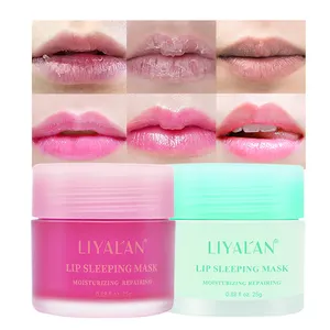 Nhãn Hiệu Riêng Hữu Cơ Tự Nhiên Lip Chăm Sóc Lipmask Dưỡng Ẩm Sửa Chữa Plumping Màu Hồng Màu Xanh Môi Ngủ Mặt Nạ