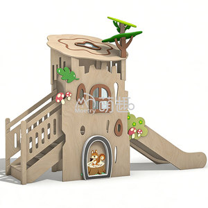 Parco Giochi Montessori per Bambini a Tema Scoiattolo della Foresta, Casetta in Legno Ecologica per Asilo Nido e Scuola dell'Infanzia - Product Image 2
