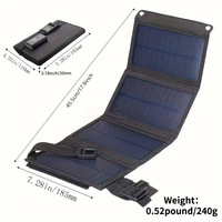LOXENY Panneau Solaire 10W Pliable Quatre Volets, Efficacité 21-23%, Noir/Camouflage, Chargeur Portable Extérieur